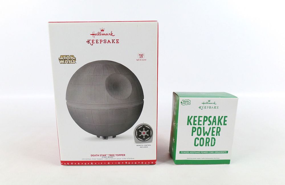Lot 212: Hallmark Star Wars Death Star Tree Topper with Cord
