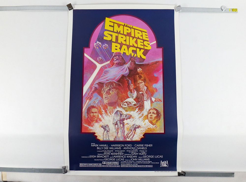 Lot 220: Star Wars The Empire Strikes Back One Sheet Movie Poster 1982
