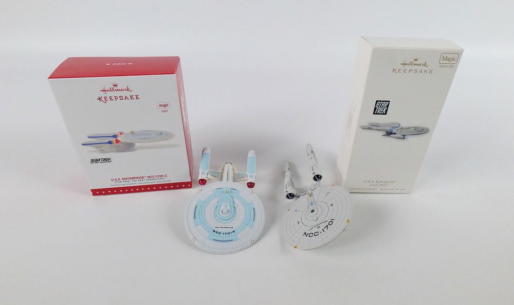 Lot 227: Lot of 2 Hallmark Star Trek Enterprise Ornaments
