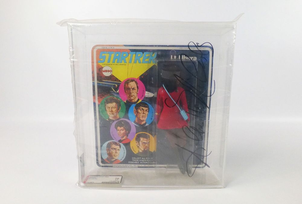 Lot 232: Mego Star Trek Lt. Uhura Action Figure - Graded and Autographed