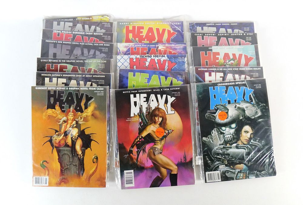 Lot 159: Lot of Heavy Metal Magazines
