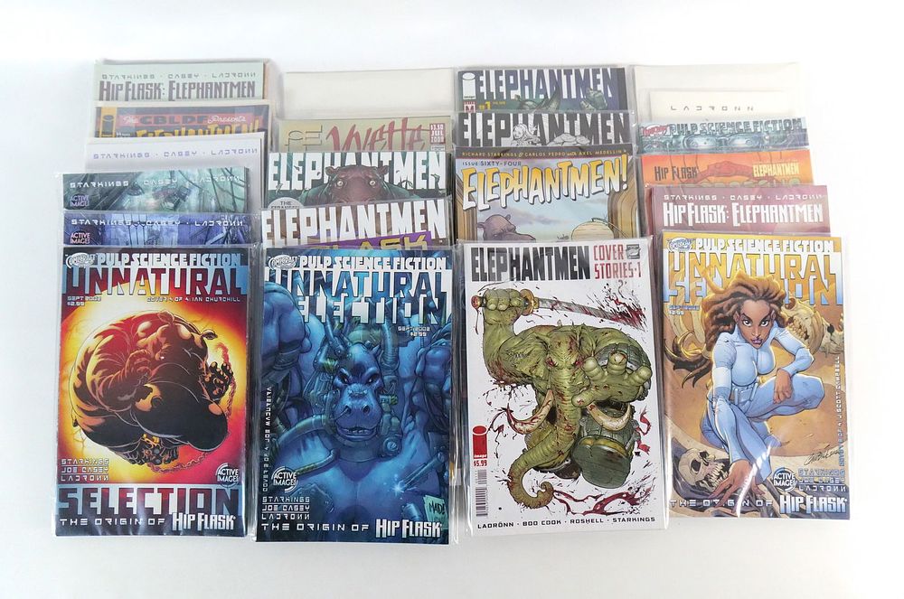 Lot 231: Lot of Hip Flask: Elephantmen Comics