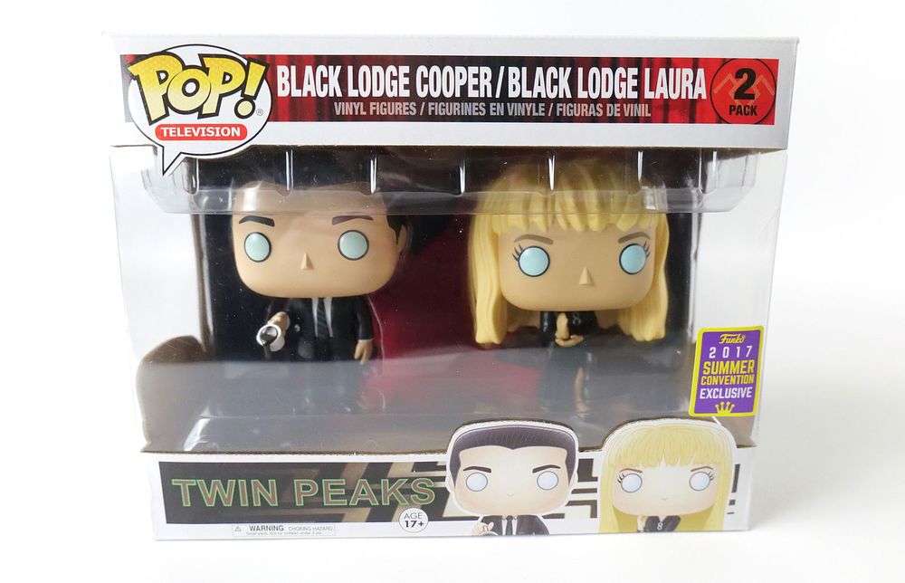 Lot 224: Funko Twin Peaks Black Lodge Cooper/Black Lodge Laura 2 Pack