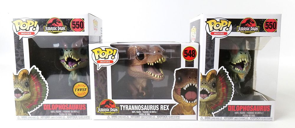 Lot 262: Lot of 3 Funko Jurassic Park 25th Anniversary Pops
