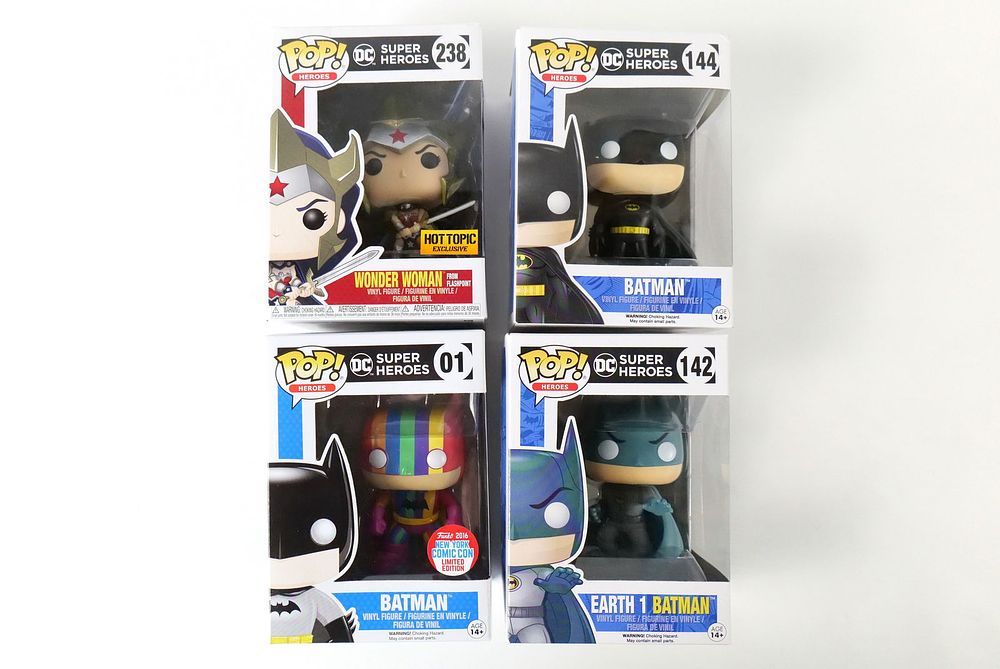 Lot 319: Lot of 4 Funko DC Super Heroes Pops