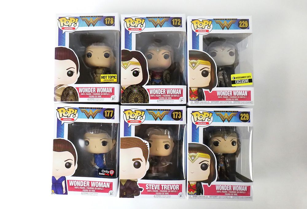 Lot 333: Lot of 6 Funko Wonder Woman Pops