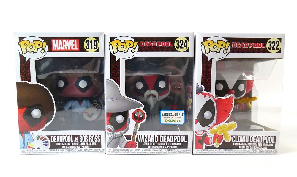 Lot 380: Lot of 3 Funko Marvel Deadpool Pops