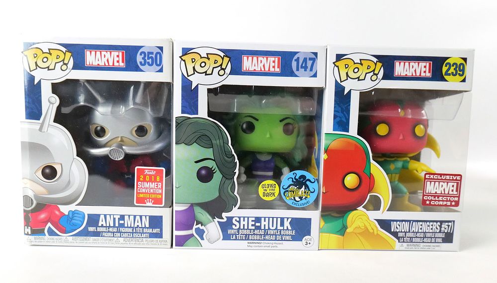 Lot 385: Lot of 3 Funko Marvel Pops