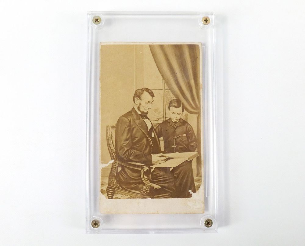 Lot 154: CDV Abraham Lincoln and Tad