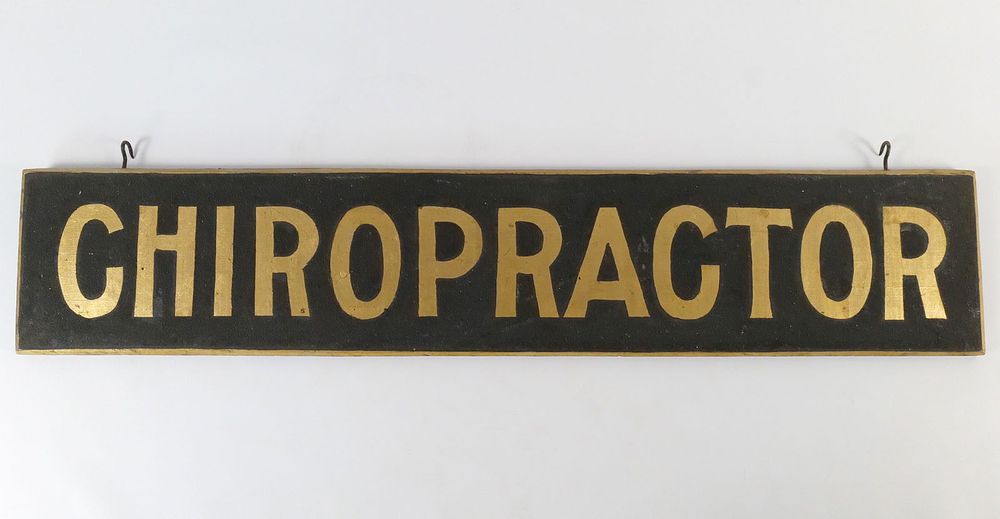 Lot 186: Large Vintage Chiropractor Sign
