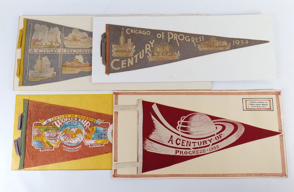 Lot 192: Group of Chicago Word's Fair Pennants