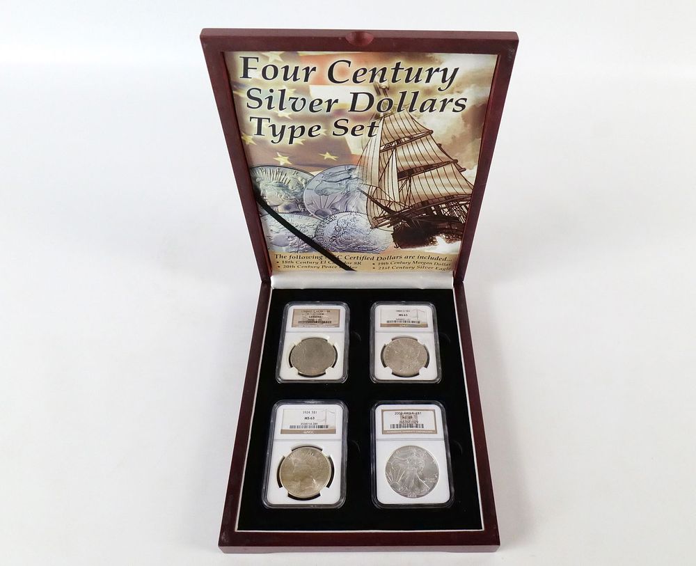 Lot 198: Four Century Silver Dollars Type Set