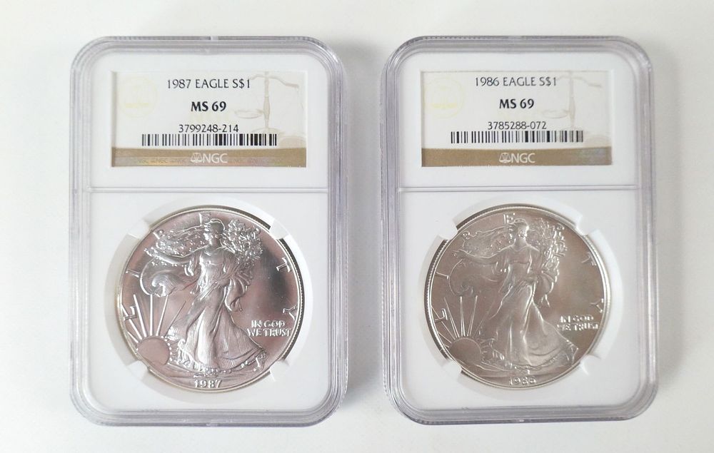 Lot 205: 2 Walking Liberty Dollars