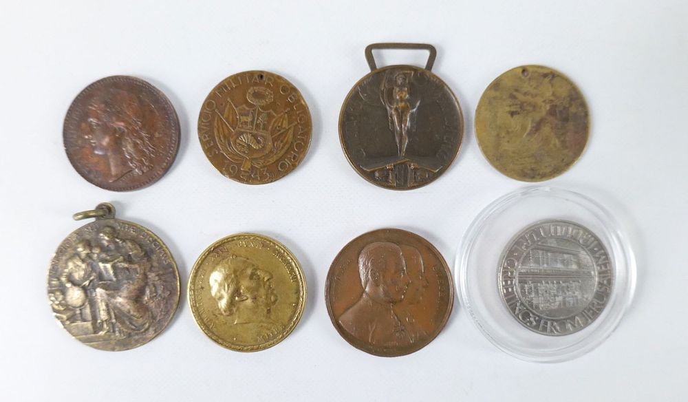 Lot 282: Grouping of Foreign Medallions