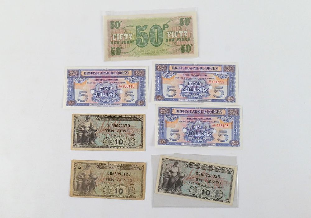 Lot 285: Grouping of Military Currency