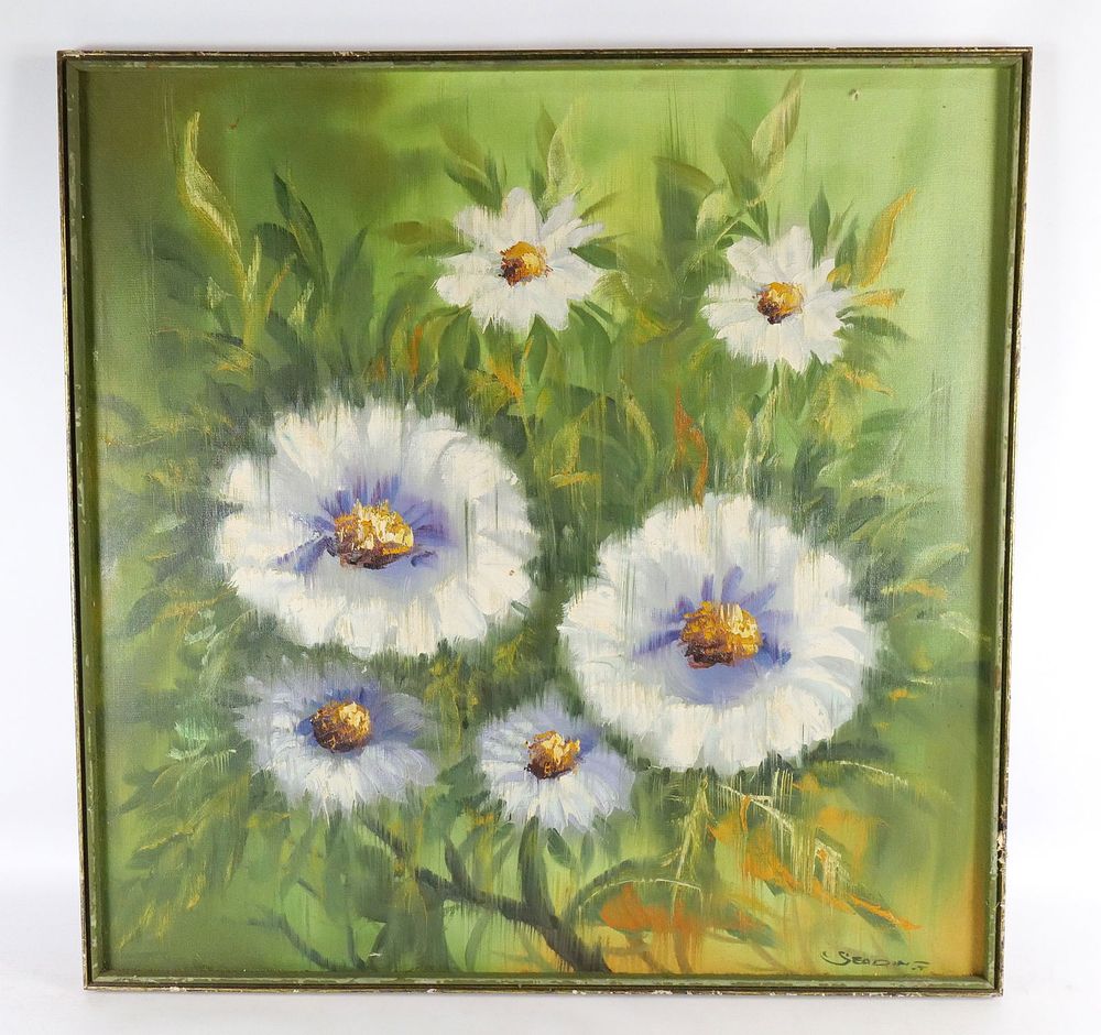 Lot 176: Oil on Canvas - Flowers