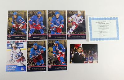 Lot of 8 New York Rangers Autographed Photo Cards/Photographs. Including Brian Boyle, Brandon 