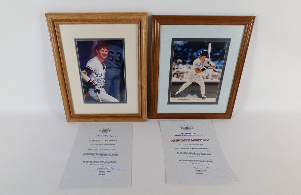 Lot 179: Lot of 2 Don Mattingly New York Yankees Autographed Photos
