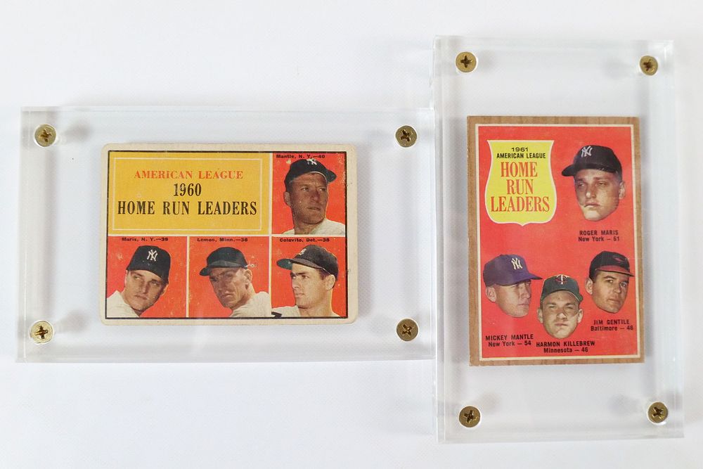 Lot 231: Lot of 2 American League Home Run Leaders Cards