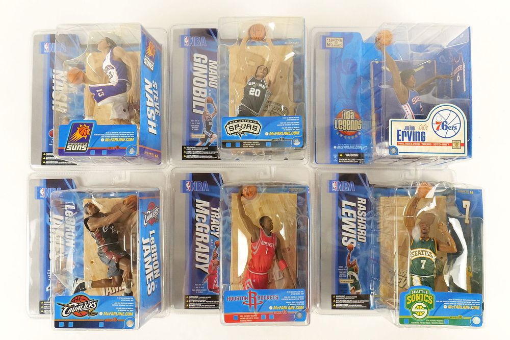 Lot 272: Lot of 6 McFarlane NBA Action Figures