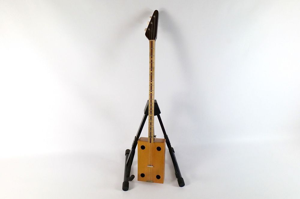 Lot 205: Folk Art Three String Cigar Box Banjo