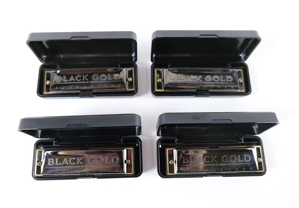 Lot 257: Lot of 4 Hohner Blues Bender Harmonicas