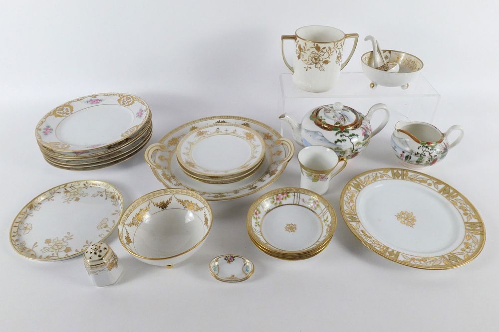Lot 321: Lot of Nippon Hand Painted Dishes and Serving Pieces