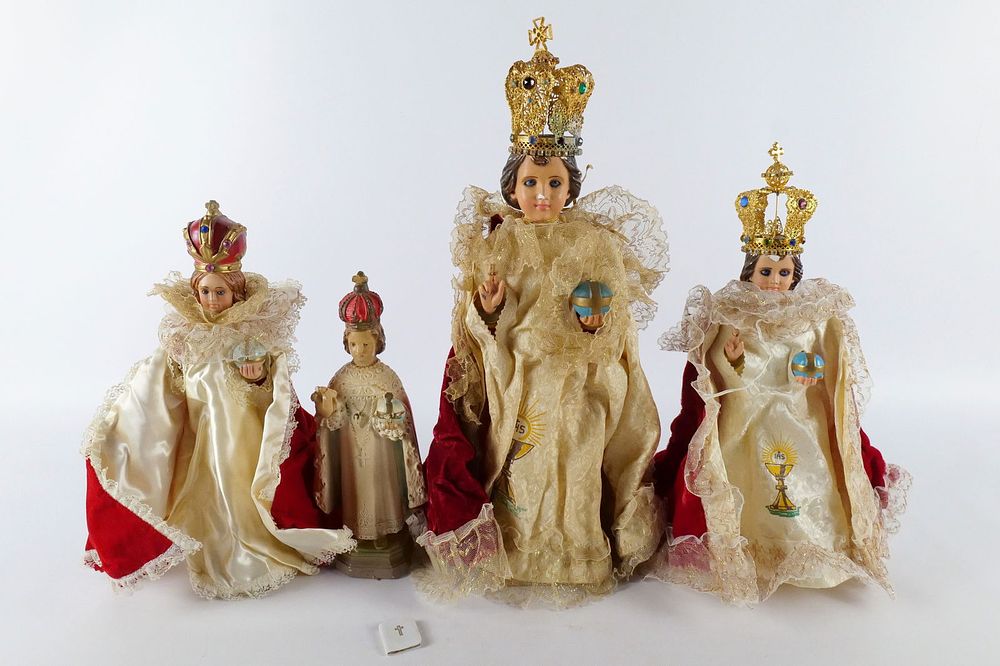 Lot 336: Group Lot of Religious Figures and Dolls