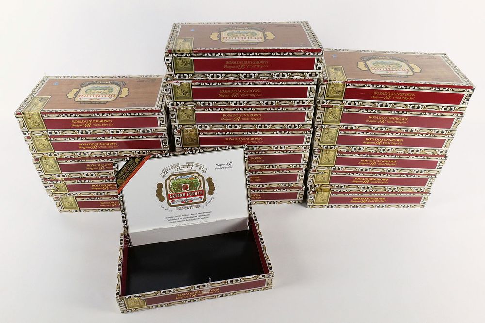 Lot 339: Lot of 19 Arturo Fuente Empty Cigar Boxes