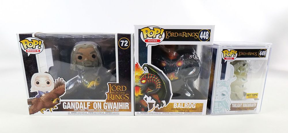 Lot 342: Lot of 3 Funko Lord of the Rings Pops