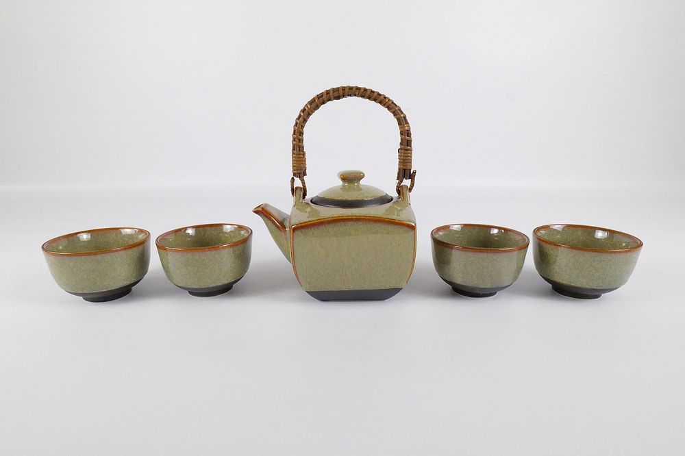 Lot 204: Asian Pottery Tea Set