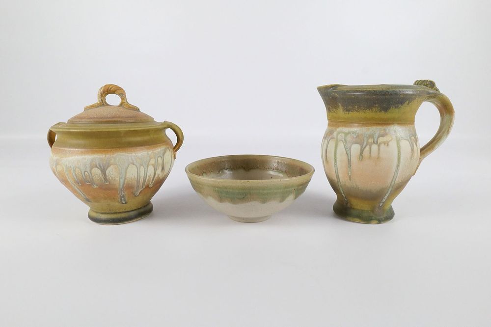 Lot 209: Lot of 3 Richard Aerni Studio Art Pottery Pieces