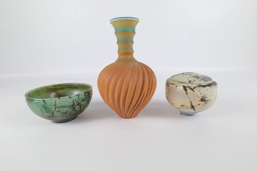 Lot 219: Lot of 3 Signed Studio Art Pottery Pieces