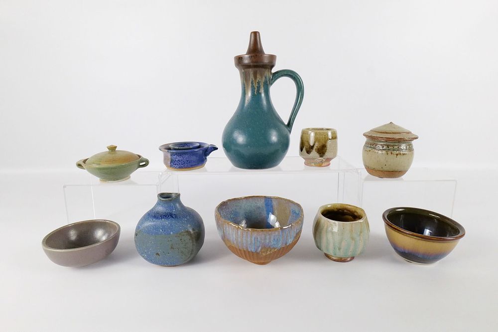 Lot 226: Lot of 10 Studio Art Pottery Items - Mostly Signed