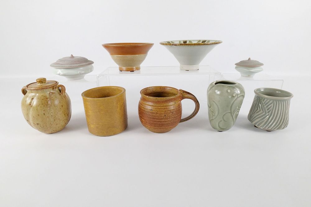 Lot 229: Lot of 9 Studio Art Pottery Items - Mostly Signed