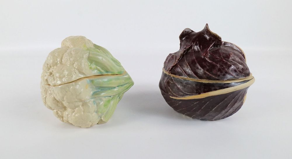 Lot 247: Patricia Garrett Lot of 2 Studio Art Pottery Covered Bowls