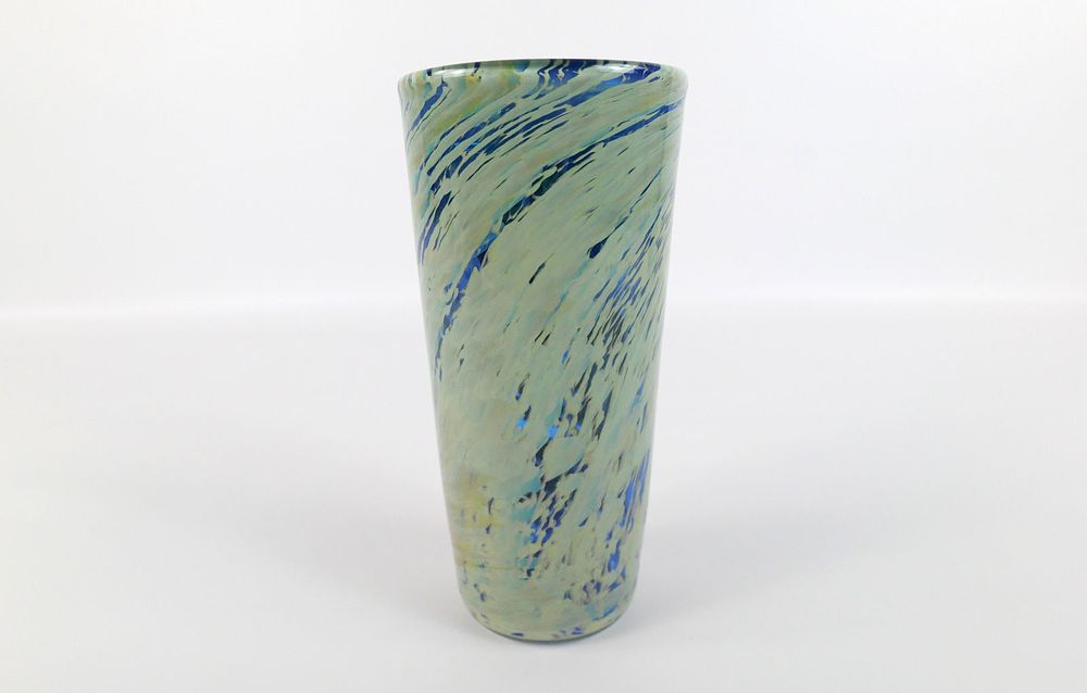 Lot 301: Swirl Art Glass Tall Vase