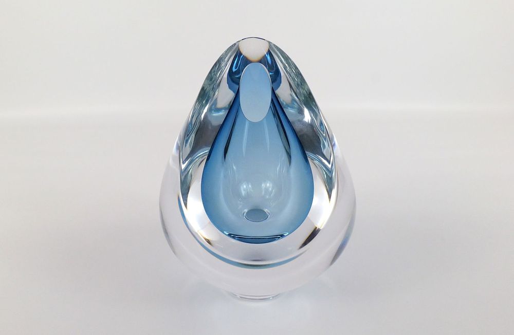 Lot 302: Robert Deeble Studio Art Glass Abstract Table Sculpture Vase