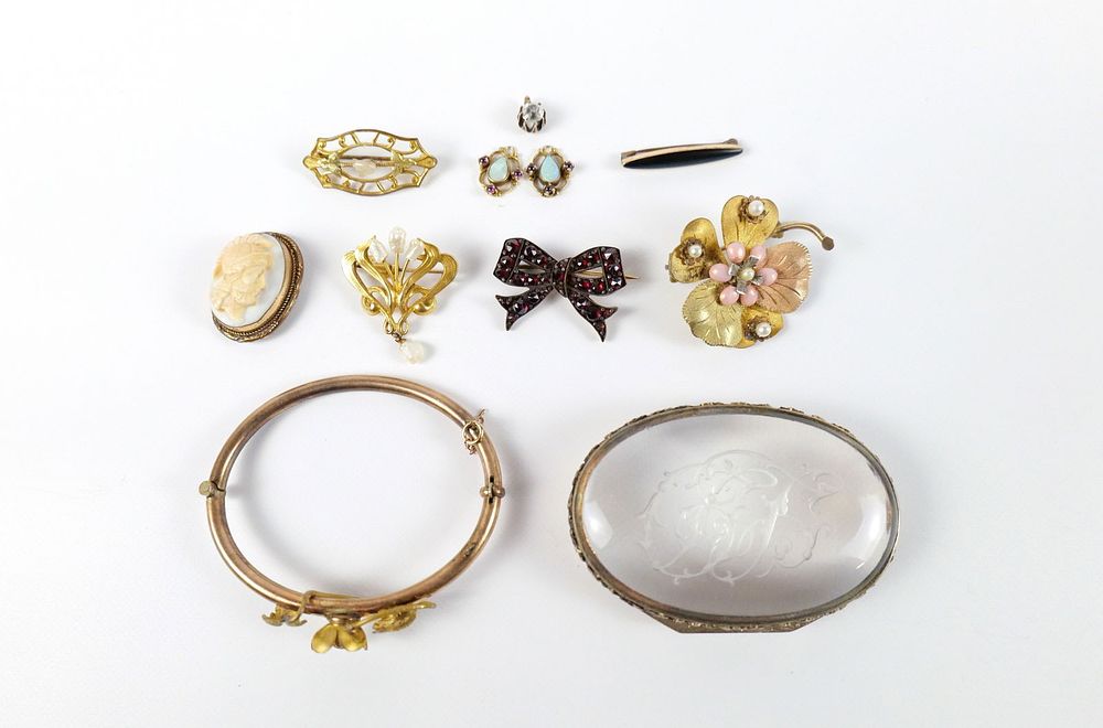 Lot 241: Group of 19th Century Gold Filled Items