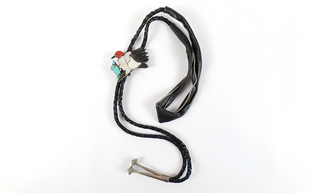 Lot 245: Vintage Native American Sterling Bolo Tie