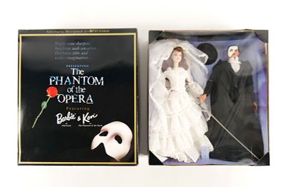 Barbie and Ken Phantom of the Opera Doll Set. Barbie as Christine and Ken as The Phantom of the
