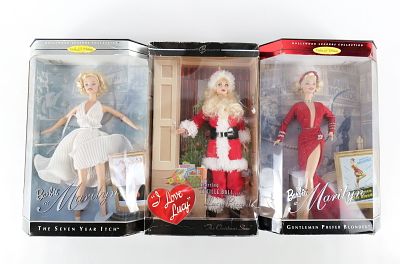 Lot of 3 Barbie Dolls. Including I Love Lucy - Lucille Ball as Lucy Ricardo "The Christmas