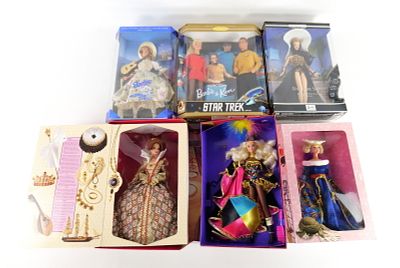 Lot of 6 Barbie Dolls. Including Star Trek 30th Anniversary Barbie & Ken Giftset. Barbie as