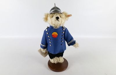 Steiff Mohair Berliner Schutzmann Teddy Bear. Comes with Tag and Ear Tag. Measures 14.5" tall.