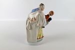 Herend Hungarian Folk Art Porcelain Figurine. Depicting Man Courting Woman. Excellent Image - 2