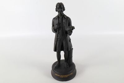 Wedgwood Jasperware Figurine - Josiah Wedgwood FRS. Wedgwood Black Basalt Jasperware Figurine -