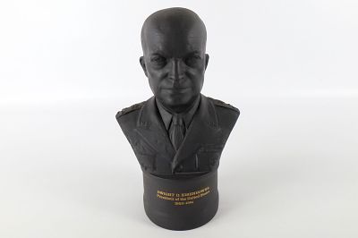 Wedgwood Black Basalt Eisenhower Bust. Dwight D. Eisenhower President of the United States