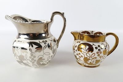 Lot of 2 Vintage Wedgwood Lusterware Pieces. Including Etruria & Barlaston Gold Lusterware