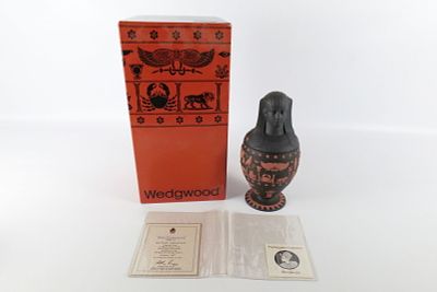 Wedgwood Egyptian Collection Canopic Vase Black Jasper. Wedgwood Egyptian Collection - Canopic
