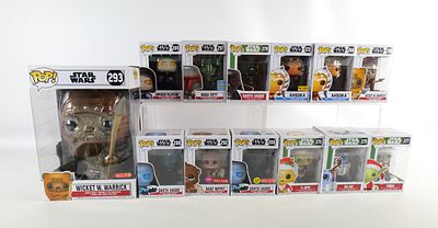 Lot of 13 Funko Star Wars Pops. Including Ahsoka #268, Ahsoka #272 Hot Topic Exclusive, R2-D2
